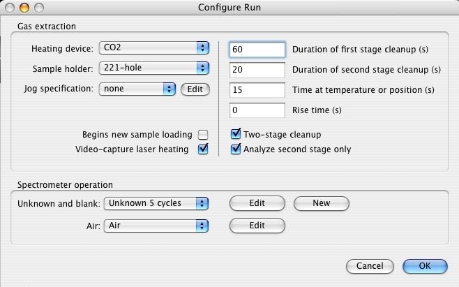 Argon Configuration window