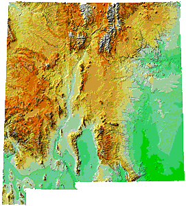 NM shaded relief