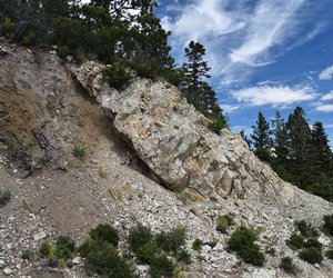 East-Down Normal Fault at Lone Pine Switchback Normal Fault at Lone Pine