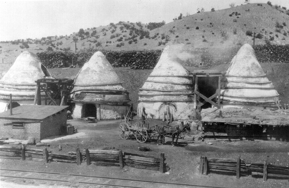Charcoal kilns at Lamy New Mexico, September 5, 1922