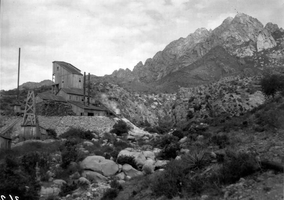 Modoc mine and mill in the Organ Mountains in Dona Ana County, New Mexico, 1905