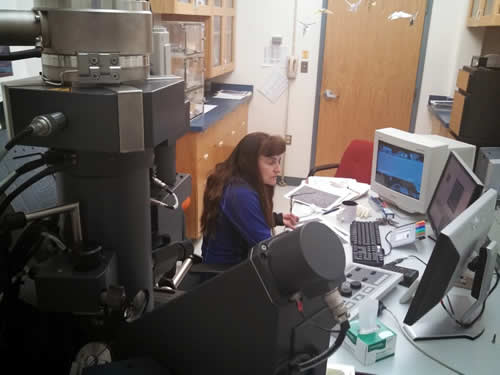 At the microprobe console