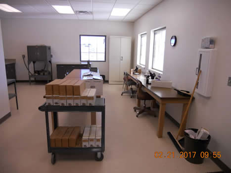 cuttings lab examination area
