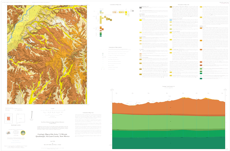 Geologic map of the Aztec 7.5-minute Quadrangle, San Juan County, New Mexico
