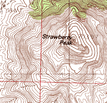 Contour Map Print Suilven