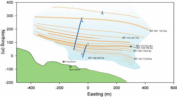 tephra layer map